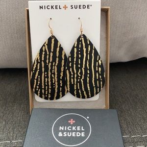 Nickel & Suede New, never worn, Gold Rush Earrings
